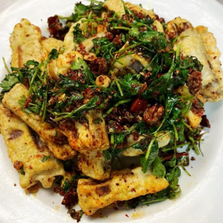 V15. Szechuan Spicy Fried Eggplant