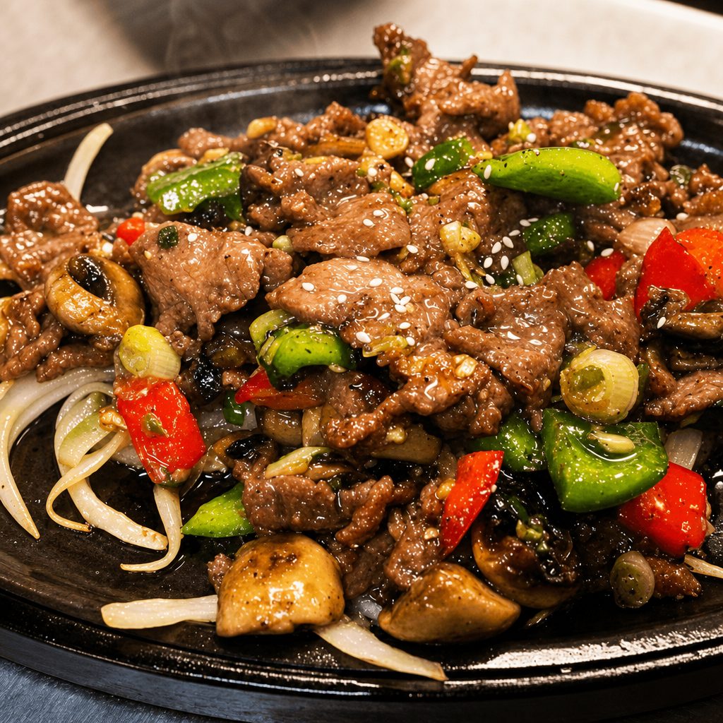 B3. Sizzling Black Pepper Beef.